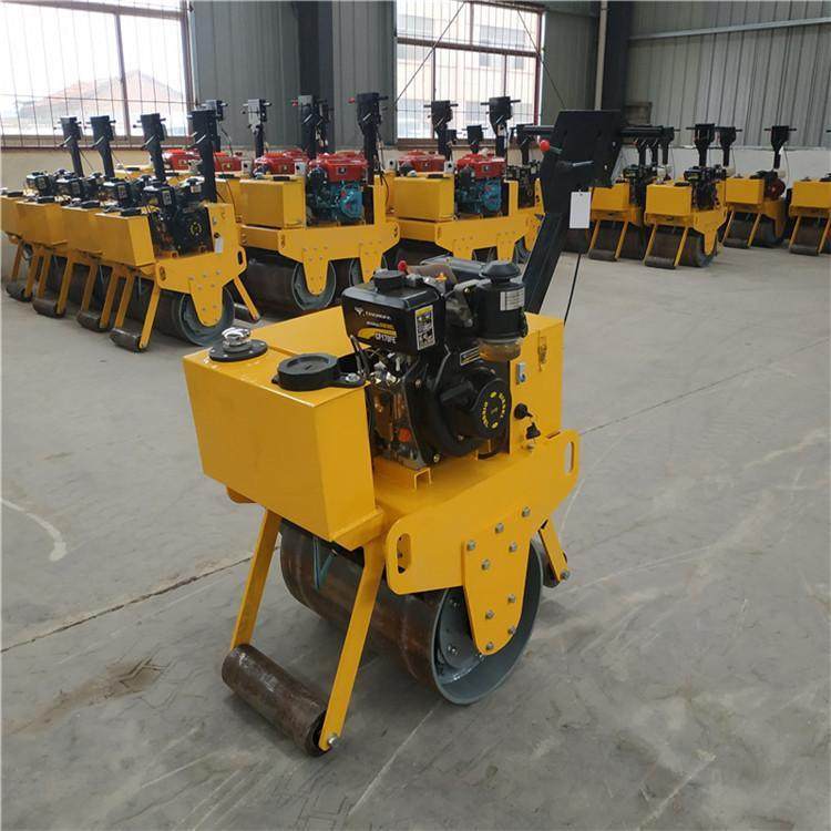 手扶单钢轮压路机 柴油小单轮压路机 重型轮宽600手扶小型压路机