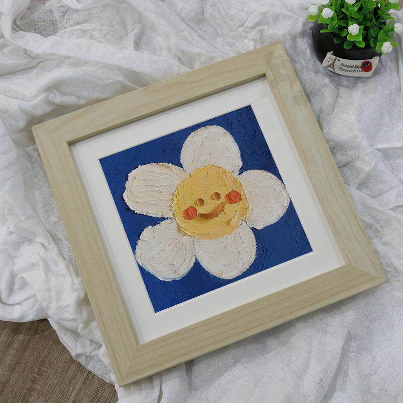 油画棒画框四宫格作品框10x10cm正方形原木相框摆台挂墙