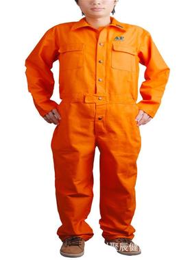 友盟AP-8300橙色连体阻燃服 可水洗防火工作服 焊接工作服