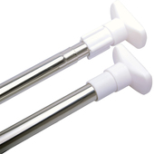 不锈钢晾衣杆免打孔伸缩晾衣架卫生间浴帘杆卧室窗帘杆阳台罗马杆