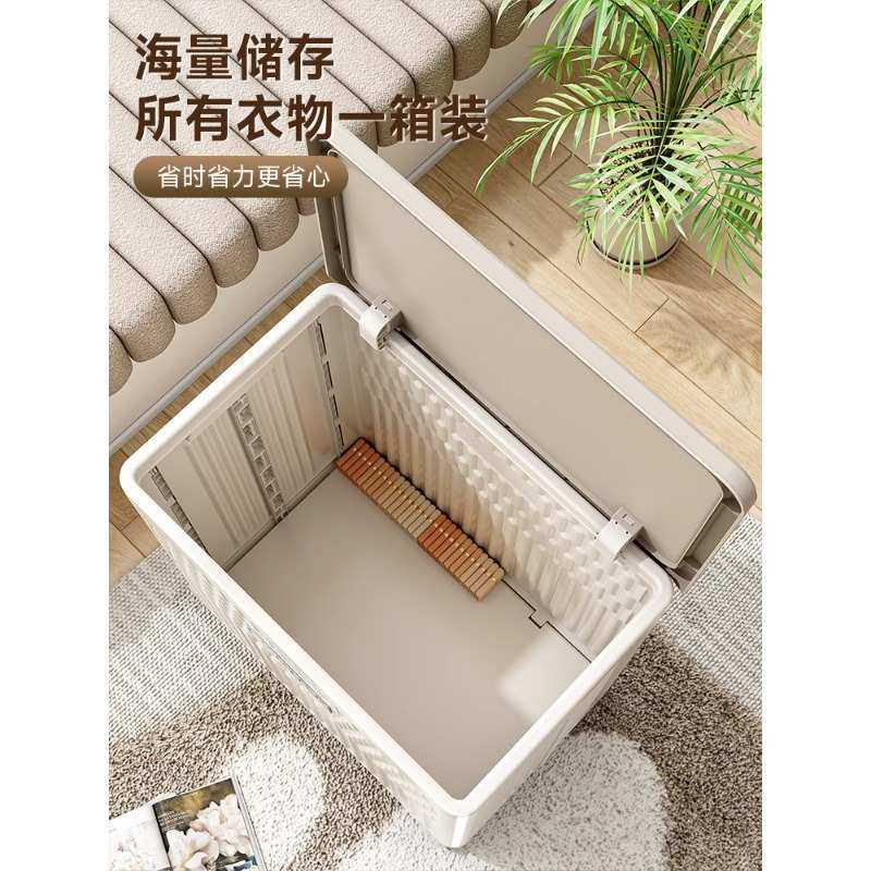 家用衣物收纳箱多功能大容量储物箱衣服被子可折叠加厚带轮收纳柜,收纳整理,收纳箱,淘宝优惠券,粉丝福利购,淘宝优惠卷