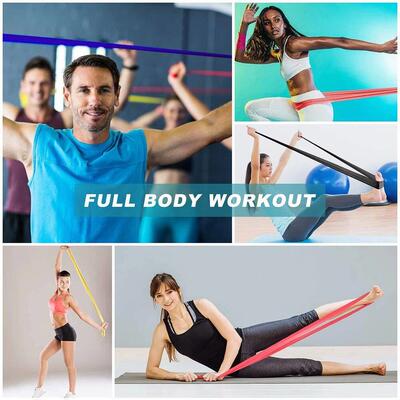 Yoga Sport Resistance Bands Pilates Training Fitness Exercis