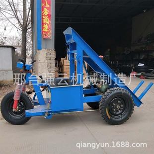 建工厂地拉砖筑车家电动自卸背砖平板车加气块砖运工搬程三XPJ轮