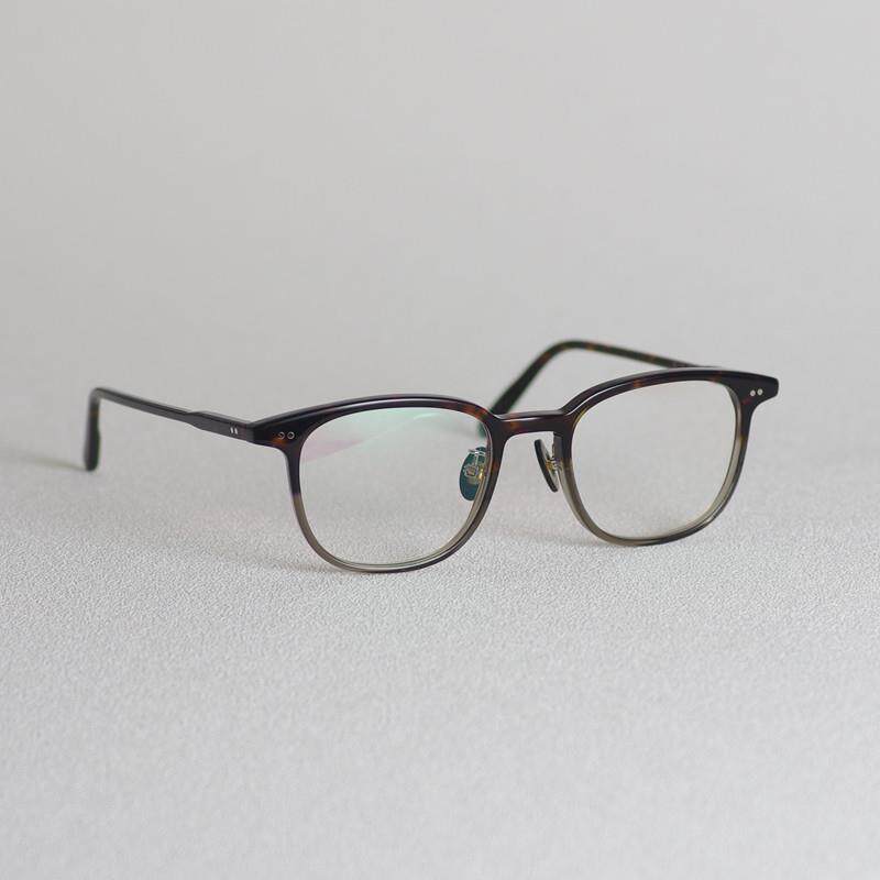 日系少年感轻量细边方框 玳瑁板材眼镜 男 复古近视 带贝母鼻托