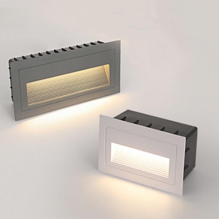 户外工程款一束光台阶灯防水IP65压铸铝材酒店别墅景区方形地脚灯