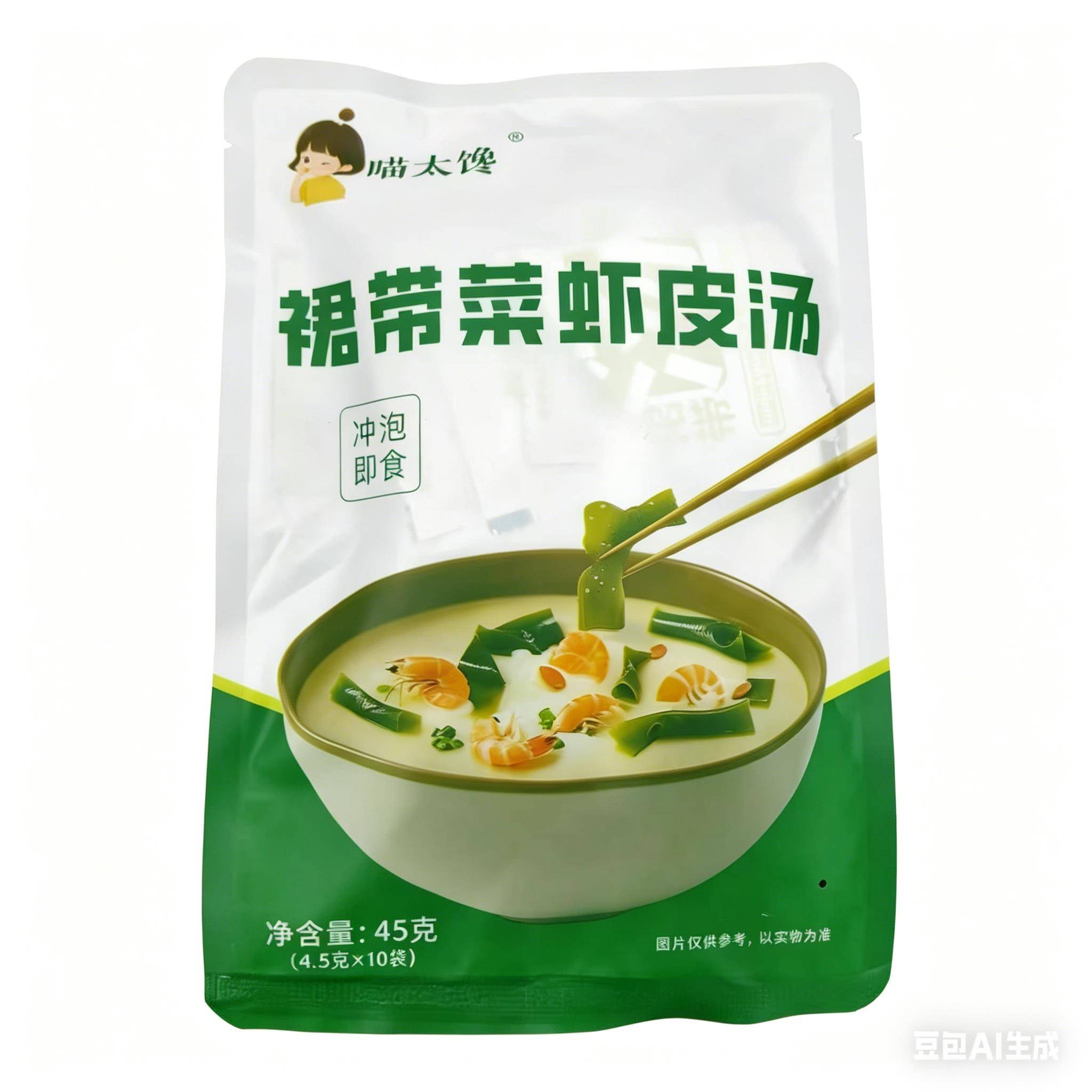 -裙带菜虾皮即食汤海藻紫菜汤料冲泡即食小包装海带味干干货新日