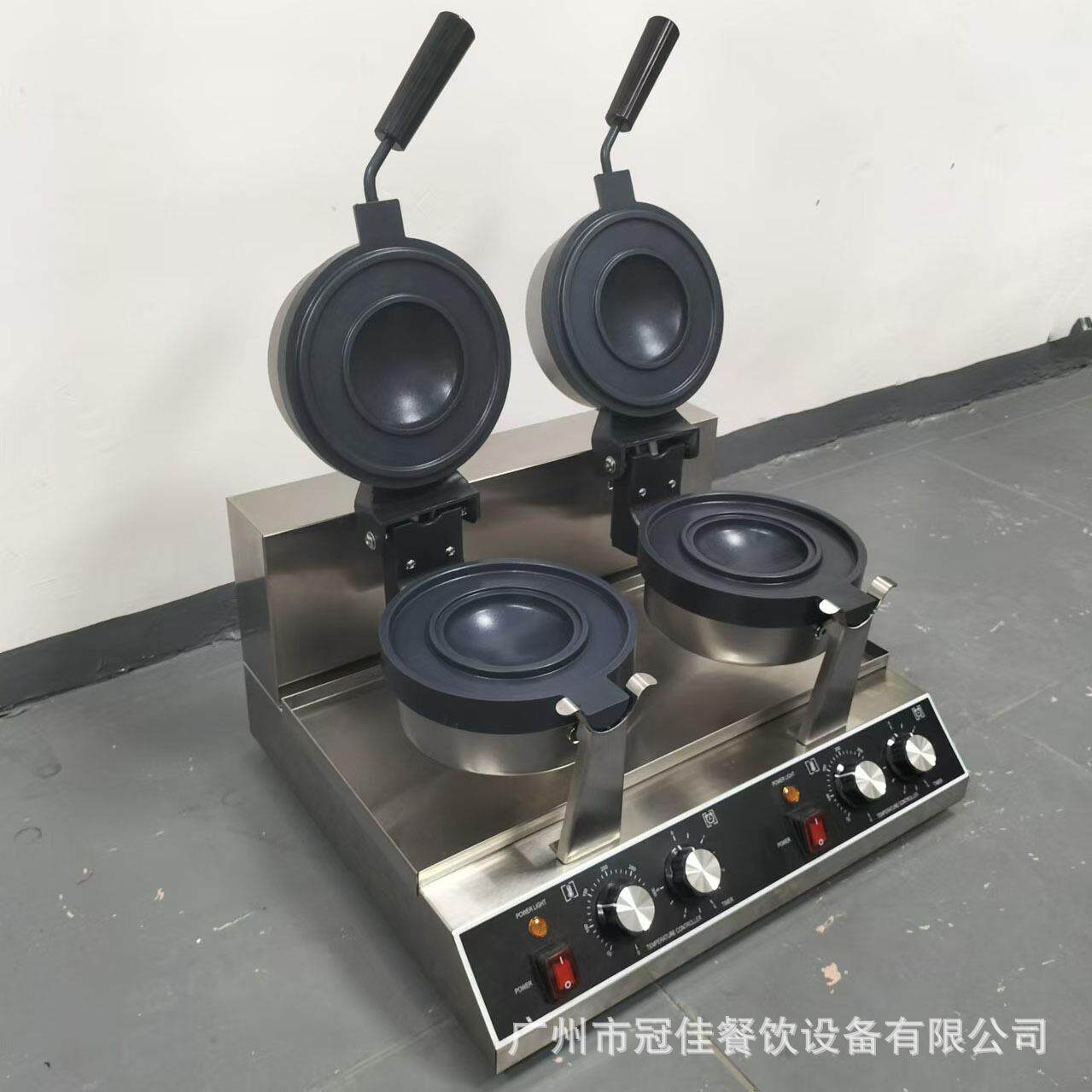 冠佳商用双头台式面包机汉堡机器不锈钢汉堡热压机器摆摊小吃设备