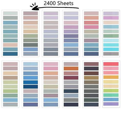 2400Pc Index Tabs Self Adhesive Page Markers Transparent Wat