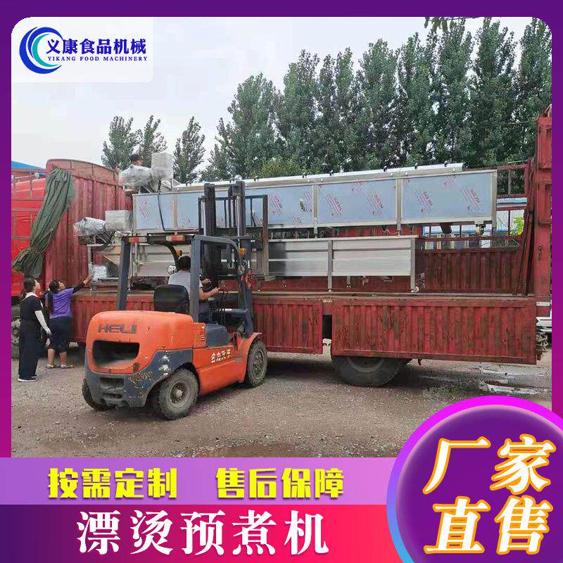 毛豆漂烫杀青预煮机 莴笋漂烫设备 黄桃山楂水果蒸煮机器