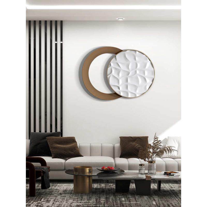 卧室床头轻奢装饰画圆形玄关壁画客厅沙发背景墙立体餐厅雕刻挂画