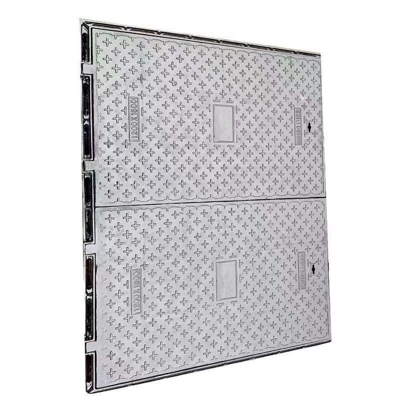 球墨铸铁方井盖市政电力下水道方形井盖 重型铸铁下水道盖板