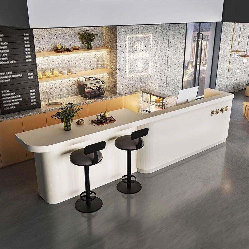 奶茶店接待柜台咖啡店接待台吧台餐饮品店店铺收银台家用接待台