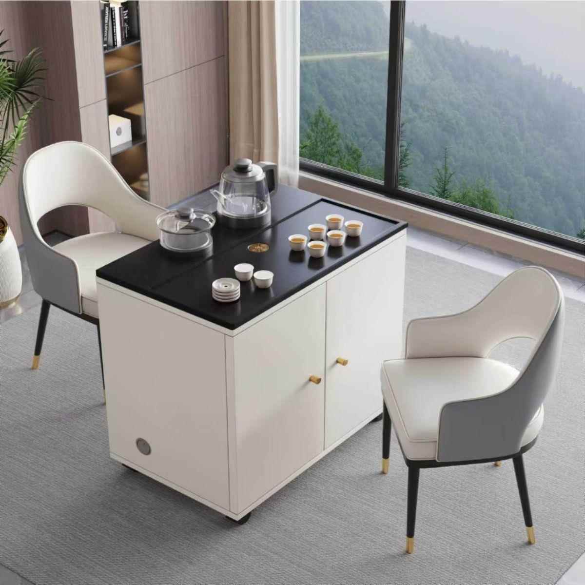 可移动茶台小型茶桌边柜家用全自动边茶车轻奢现代茶几桌阳台茶桌