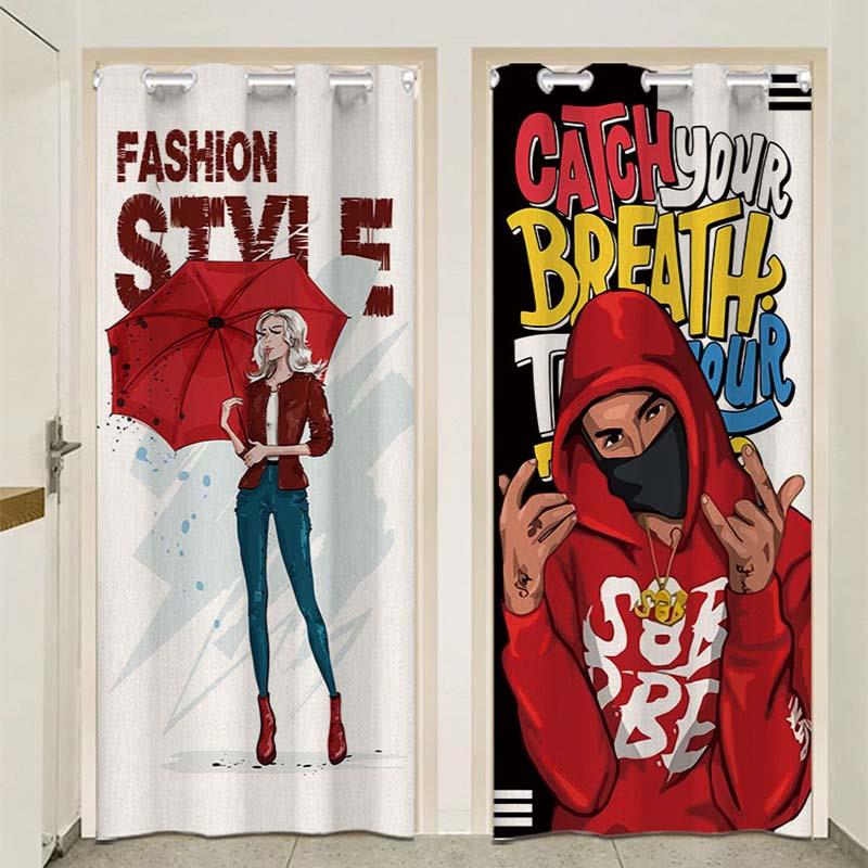 服装店试衣间门帘衣帽更衣室隔断布帘遮挡潮流女装童装高颜值定制