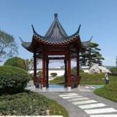 户外防凉腐木凉亭308木屋仿古角院六角别墅四庭院休闲亭室外庭实