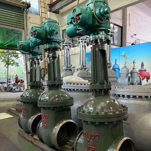 电动焊接电站阀Z961H-64C DN100耐高温铸钢阀体含多回转电装
