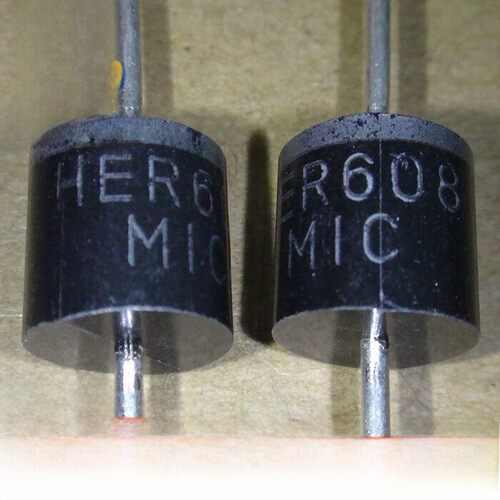 HER608 超快恢覆二极管 6A/1000V DO-27 （10祇）