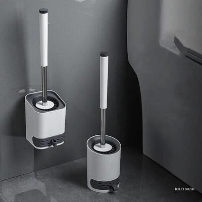 Silicone TPR Toilet Brush With Tweezers Bathroom Accessories