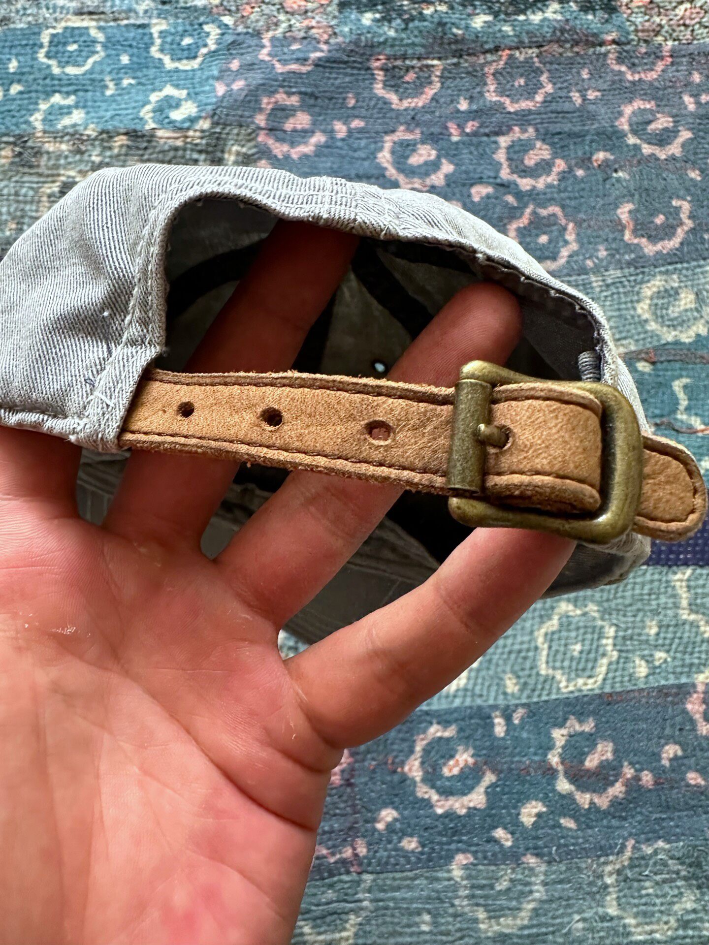 Double RL Washed Distressed Baseball Cap — back