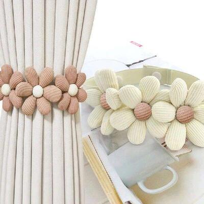 Flower Shape Curtain Tieback Elastic Band Window Curtain
