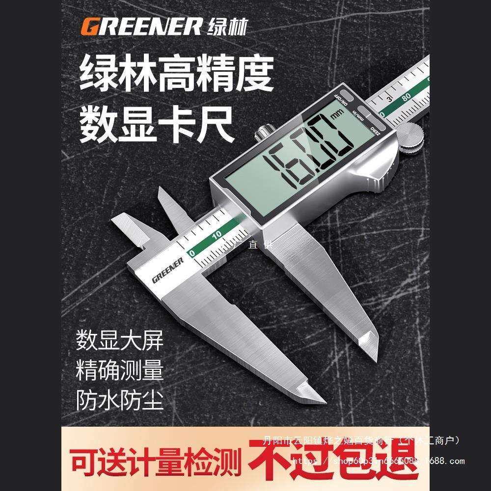 绿林电子游标卡尺高精度数显工业级家用小型文玩珠宝深度油标卡尺