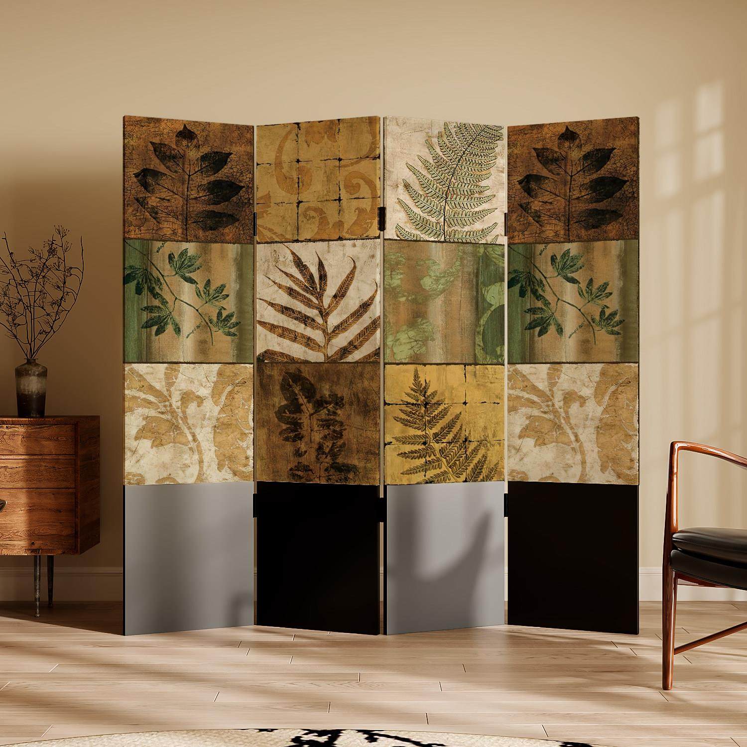 法式覆古植物装饰屏风隔断酒店小众可折叠移动高级感沙发卧室遮挡,住宅家具,折屏,淘宝优惠券,粉丝福利购,淘宝优惠卷