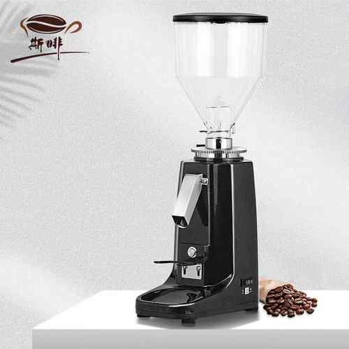 跨境商用020电动咖啡磨豆机家用意式研磨机点动直出粉平刀研磨