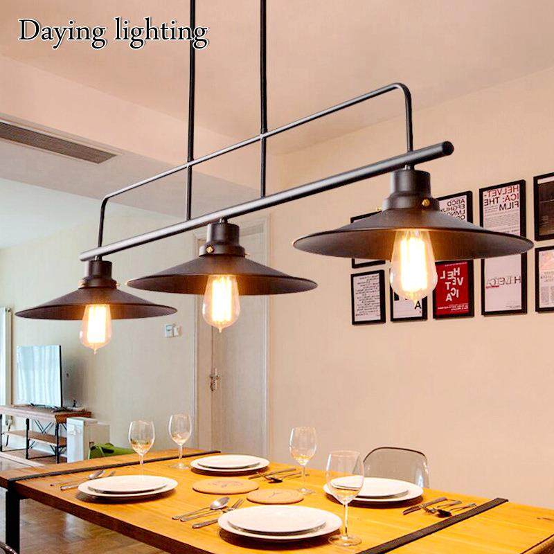 loft复古工业风怀旧餐厅吧台卡座吊灯铁艺个性三头美式乡村灯饰