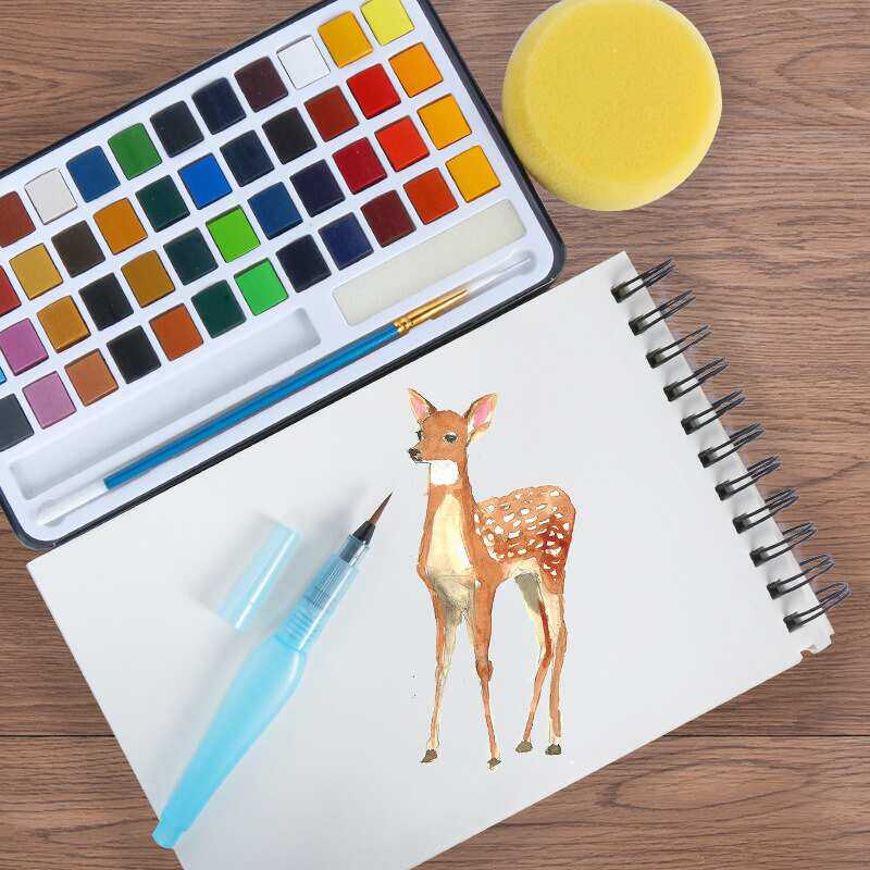 水彩水彩调色56盘 装珠光色水彩颜料h本件套含固体套装logob48色&