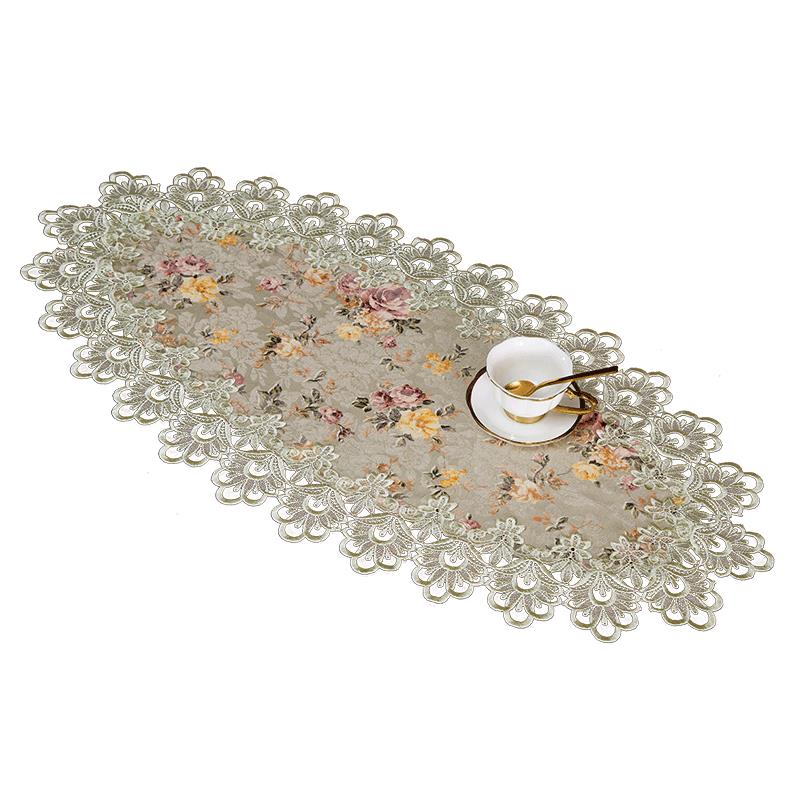 正品欧式桌餐布桌垫蕾丝台布餐桌旗美式茶几盖电装视柜斗柜饰小布