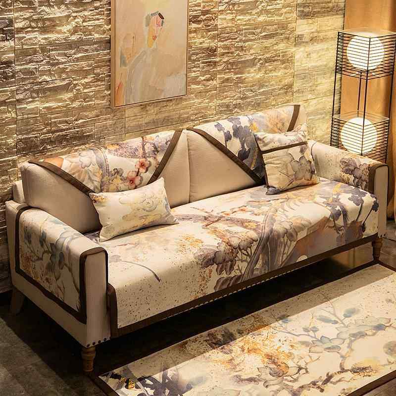 正品四季客通用沙发垫艺北欧防滑三人座美式皮罩套盖布巾高档坐厅