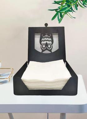 创意简约纸巾盒 客厅卧室卫生间纸巾架铁艺工艺品