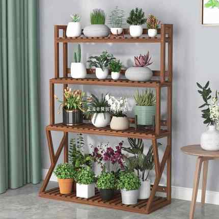 台室内外多层落地实木架子阳352吊兰爬藤植架室外防物腐庭院置花