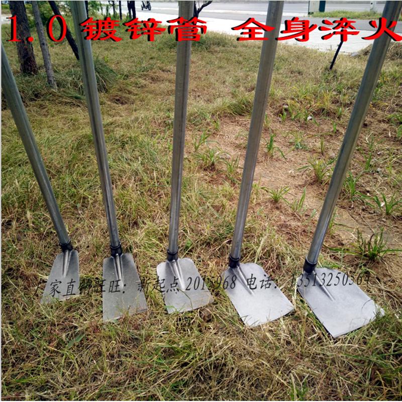包邮纯钢锄头镢头农用条锄园艺翻地工具种菜农具锻打铁柄除草松土