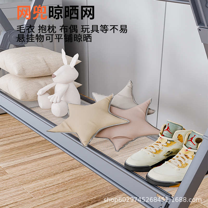 铝合金移动防风户外晒衣架落地晾衣架折叠挂衣架室内晾衣杆伸缩