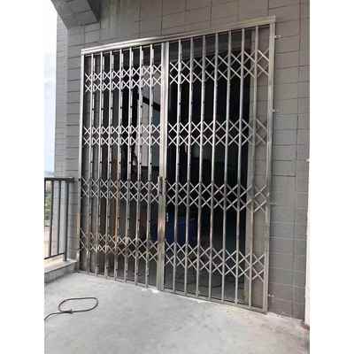 304不锈钢拉闸门室外伸缩折叠入户门阳台推拉双开门通风防盗门窗