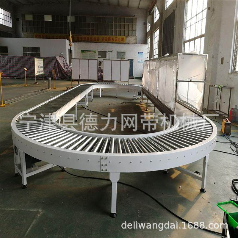 无动力滚筒线包胶滚筒线滚筒输送机辊轴输送机纸箱滚筒流水线