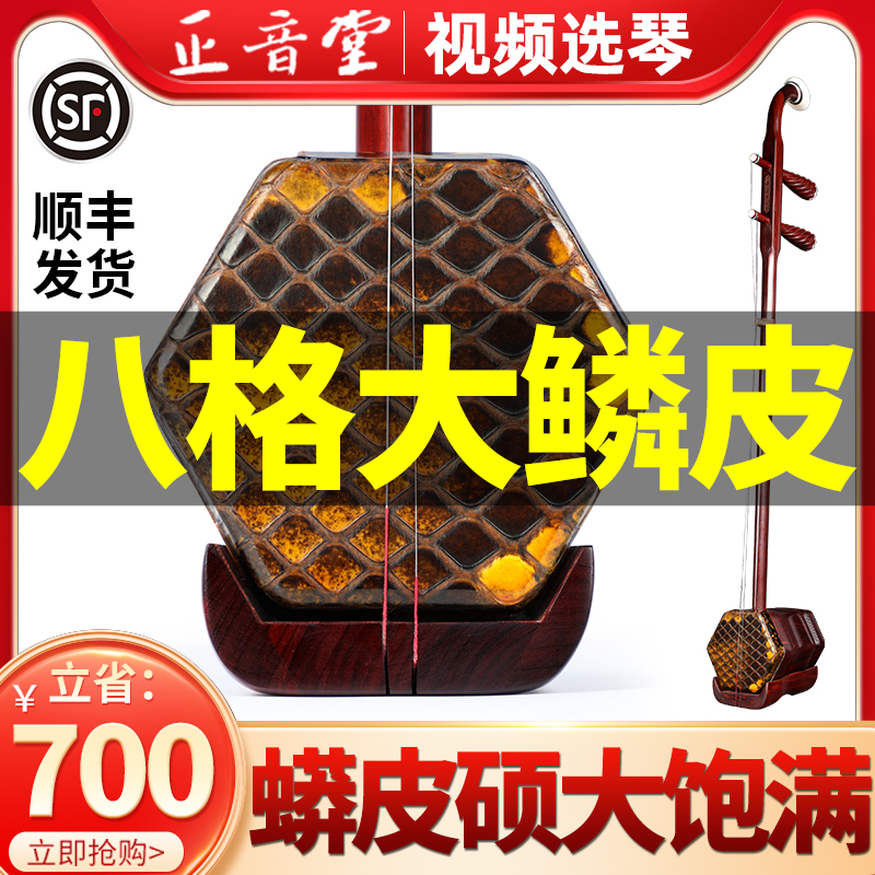 正音堂小叶紫檀二胡乐器演奏用琴手工大蟒皮胡琴厂家直销苏州