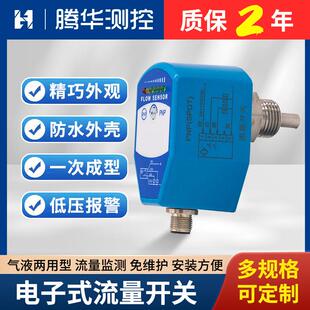 电子式流量开关不锈钢小巧型插入式气体液体热导式流量开关传感器