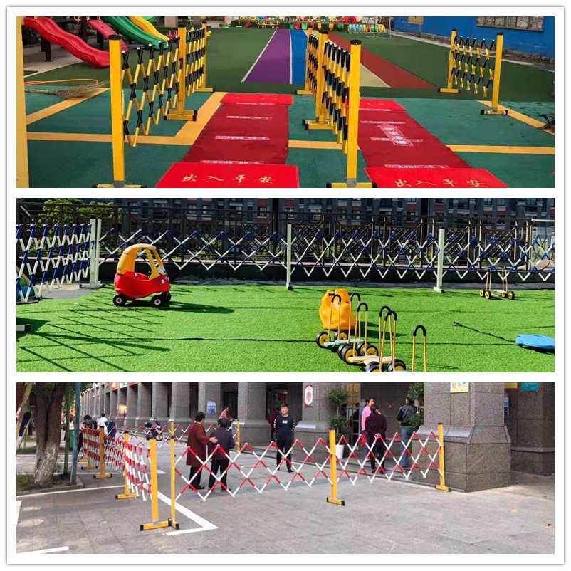 移动式围挡伸施工管式隔离玻璃钢折叠绝缘车间区域护栏栏可