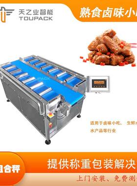 熟食卤味小吃称重机袋装鸭脖鸭舌定量组合秤手工加料皮带秤
