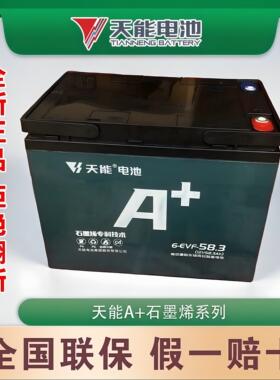 天能 58AH安电池电瓶6-EVF-58A 12V58AH快递车58AH电动三轮车