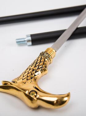 鹰头绅OYF杖豪华士手杖剑金拐杖酒吧舞万圣会属节拍摄道具未开刃