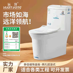 抽水马桶小户型卫浴座便器 工程家用陶瓷马桶坐便器大口径一体式