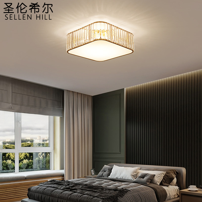 现代简约新中式吸顶灯客厅大气家用房间个性创意主卧室轻奢水晶灯