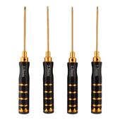 镀钛加硬高速钢航模飞机无人机外六角螺丝刀 防滑六角螺丝刀4件套