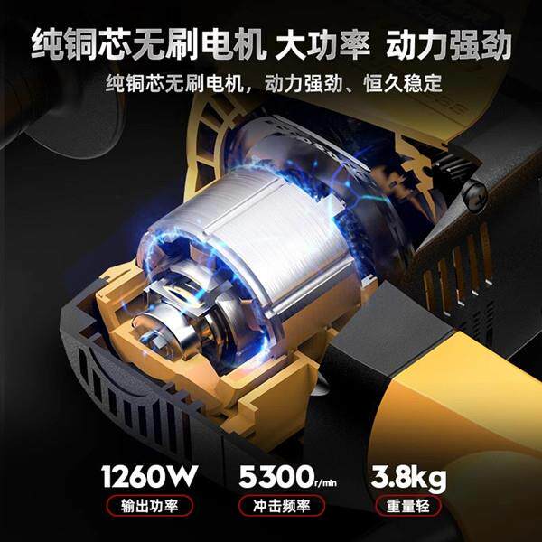 雷克大功率无刷电锤电镐两用冲击钻打混凝土多功能轻型家用电锤搞
