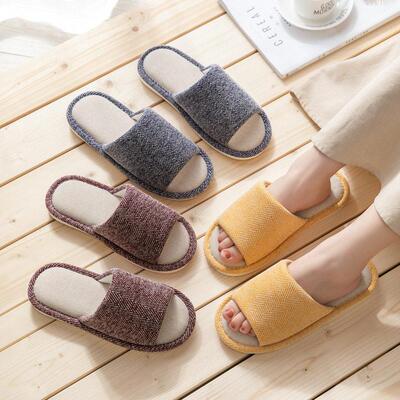 Linline Four Indoor Slippers tton And Linen uple Anti-slip S