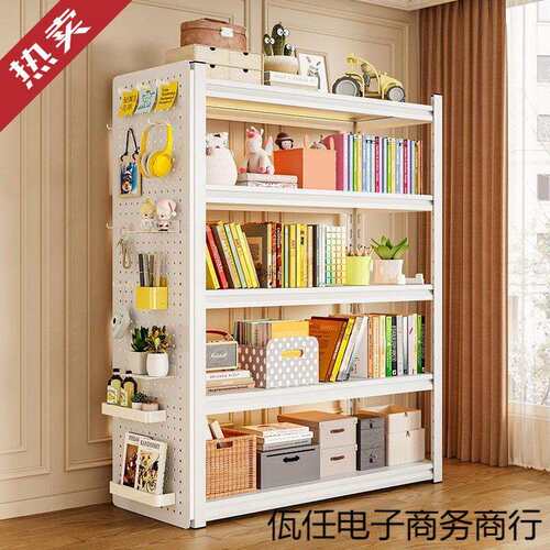 家用置物架钢制书架围栏钢结构角架客厅转角落地多层储物架收纳架