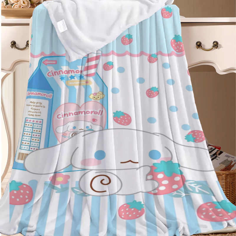 来图定制大耳狗可爱法兰绒毛毯玉桂狗盖毯学生宿舍加厚午睡毯儿童